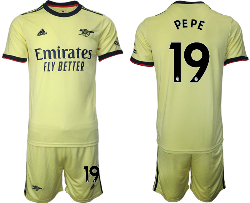 Men 2021-2022 Club Arsenal away yellow #19 Soccer Jersey